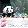 KNTTZZI Panda Sterling Silver Dangle Earrings - Abalone Shell Panda