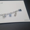 Style&co. Style&co Anklet Silver-Tone Blue Charm Beads Chain Link Tassel