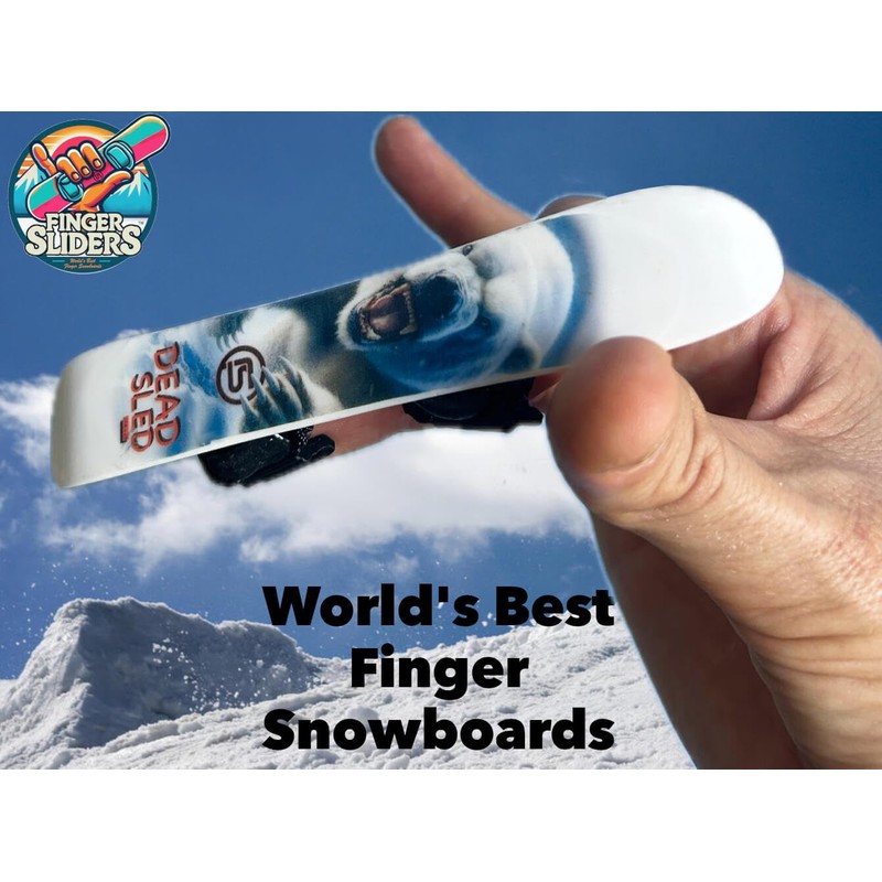 CRAFTED INGENUITY Finger Sliders Dead Sled Mini Snowboard – Finger