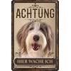 30 x 20 cm Weatherproof Dog Tin Sign, Warning Notice,