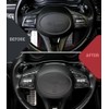 JUIVEEL Carbon Fiber Style Steering Wheel Button Panel Cover Interior