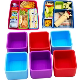 liamasum Silicone Lunch Bento Boxes Dividers Bento Box Accessories Meal Prep Containers