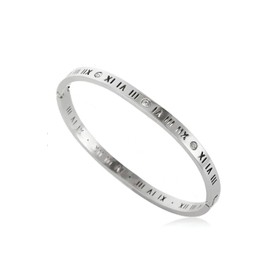 Fanciful Design Gold-tone Stainless Steel Roman Numeral Zircon Stone Bracelet for Women – Elegant Luxury Fashion Jewelry, Adjustable, Hypoallergenic, Trendy & Timeless Accessory