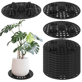 KUKLIPJIM 35 Pack Plant Pot Elevators 7.87 Inch Plastic Plant Risers, Plant Level Pot Elevator for Indoor & Outdoor Planters