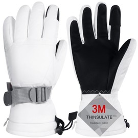 Ski Gloves, Winter Gloves,Winter Waterproof Ski Gloves, Warm and Breathable Snow Gloves, Suitable for Outdoor Sports of Boys and Girls in Cold Winter