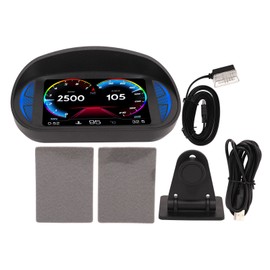Car HUD Display OBD2 GPS Mode with Inclinometer Compass Speed RPM Warning Function Universal for Cars