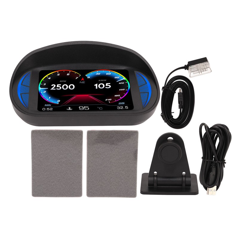 Car HUD Display OBD2 GPS Mode with Inclinometer Compass Speed