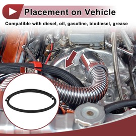 HEROFFIX 1 Pcs Fuel Line Hose Vacuum Hose Automotive Fuel Hose 6ft 0.56"ID 0.8"OD Black CPE Rubber,Nylon Braided AN-10