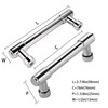 ZAUYX Solid Heavy Duty Jasper Pulls 6 Pack Polished Chrome
