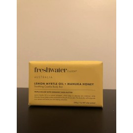 Freshwater Farm Australia Castile Bar Soap Lemon Myrtle Oil + Manuka Honey