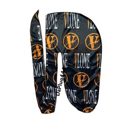 Silky Durag 360 Waves - [ Mutiple Designs ] Multicolor 360 Waver Du Rag with Long Tails and Quadruple Stitching - Smooth Silk Fabric for Comfort and Compression (456) Black