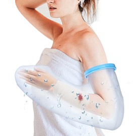 SUPERNIGHT Waterproof Full Arm Cast Protector for Shower, Reusable Adult Cast Cover to Keep Wound and Bandage Dry, Wrists, Arms