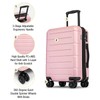 KYME Pink Hardside Expandable Carry On Luggage 22x14x9 Airline Approved