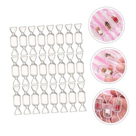 HOMSFOU Pack of 48 Storage Boxes, Party Favour Containers, Diamond Decor, Clear Lip Gloss, Lipstick, Beautiful Jewellery Box, Mini Storage Organiser, Earrings, Pearl Box, White