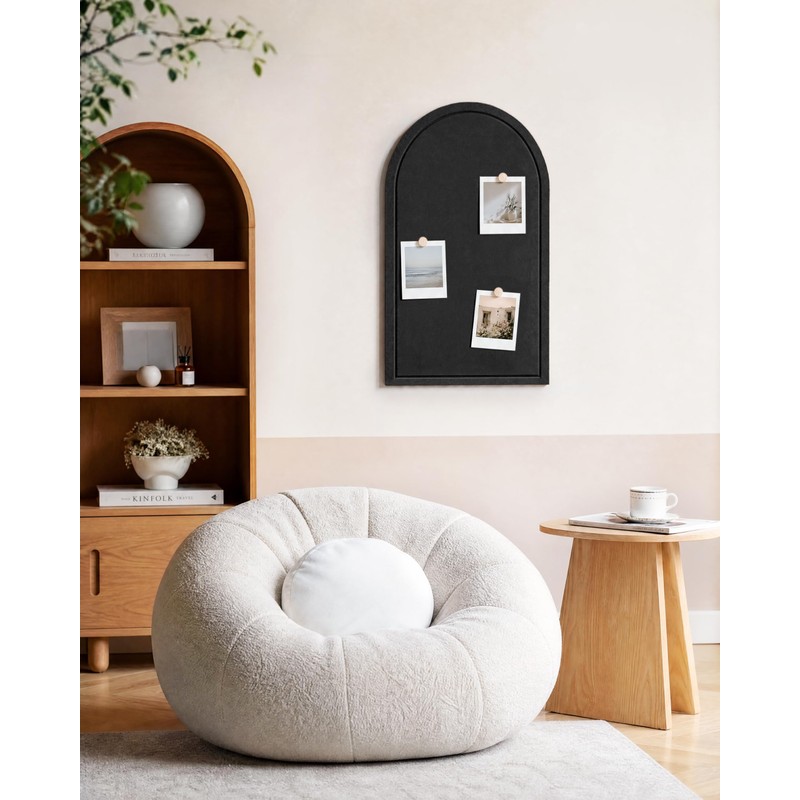 24" x 16" Large Arched Felt Bulletin Board 1/2" Thick,
