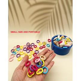 YOTFUEL 100PCS Tiny Hair Ties Elastic Cotton Soft Hair bands for Girls and Boys with Thin Hair (Mixed Color)