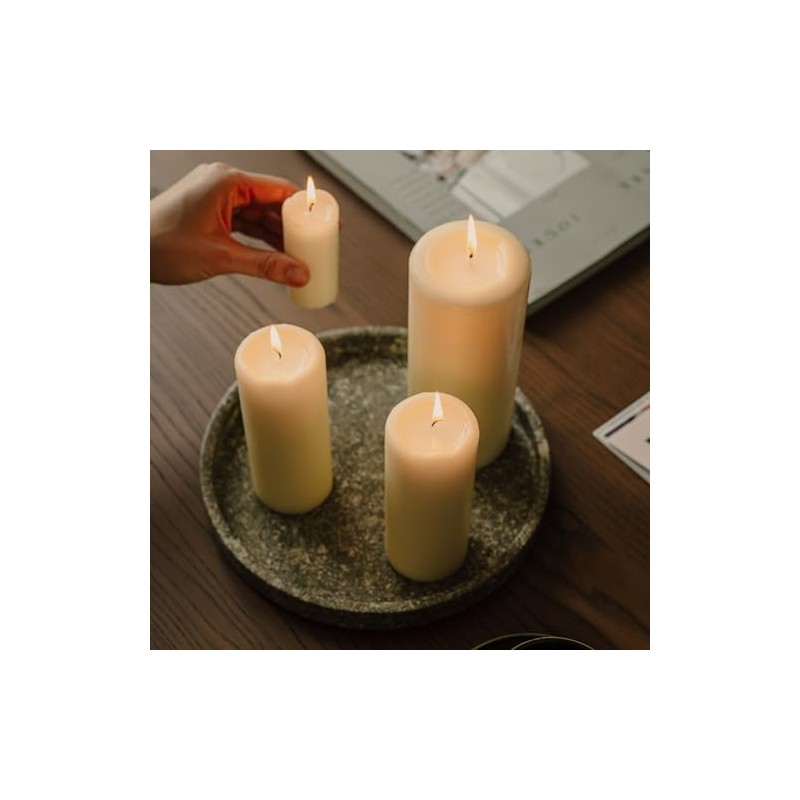 Spaas Tray of 20 Unscented Pillar Candles 40/110 mm, 13