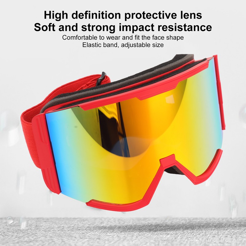 Adult Ski Goggles Double Layer Anti Fog Large Field Cylindrical