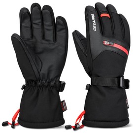 Cevapro, ski gloves, warm winter gloves, waterproof snowboard gloves, touchscreen gloves for men and women, for winter sports, such as skiing, motorcycling, cycling, xl