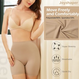 JOYSHAPER Slip Shorts for Under Dress Anti Chafing Underwear Under Dress Shorts Seamless Shapewear Shorts for Women #1 beige Medium