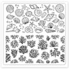 CHGCRAFT Polymer Clay Texture Sheets - Ocean Silicone Stamp for