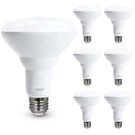 Feit Electric LED BR30 Light Bulbs, 65W Equivalent, Dimmable, 10 Year Life, 650 Lumens, 2700K Soft White, E26 Base Recessed Can Light Bulbs, Flood Light Bulbs, Damp Rated, 6 Pack, BR30/DM/10KLED/6