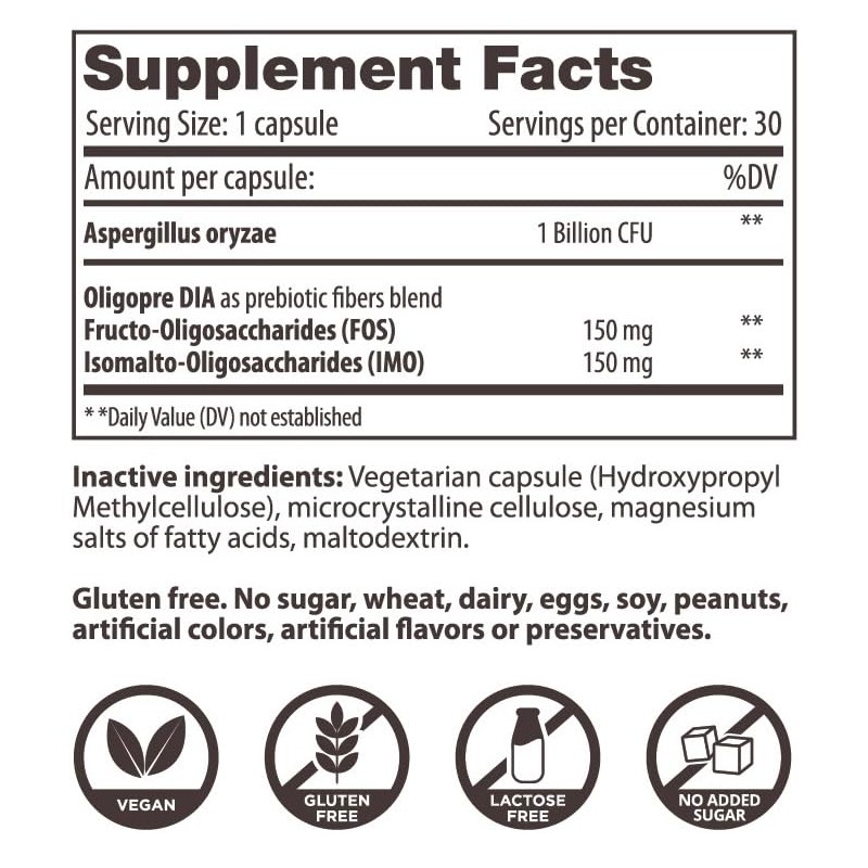 Renewbiome Aspergillus - Probiotic with Aspergillus oryzae - 1 billion