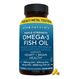 Suplemento En Cpsula Viva Naturals Omega 3                                                                                                            