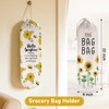 2Pcs Sunflower Plastic Bag Holder for Kitchen Essentials, Reusable Hanging