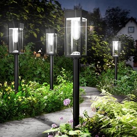 SUPER BRIGHT Solar Pathway Lights Outdoor, 8 Pack Solar Lights Outdoor, Auto On/Off, IP65 Waterproof Solar Garden Lights Solar Powered Landscape Lighting for Yard Patio Walkway Driveway Pathway