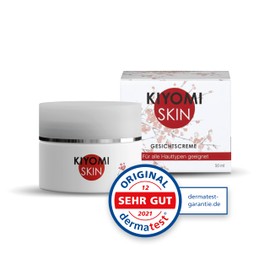 KIYOMI SKIN 5-ALA Skin Energy Face Cream 50 ml with Hyaluronic Acid for Dry Skin, Dermatest Very Good, Vegan