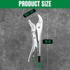 SK 10" Curved Jaw Locking Pliers, Premium CR-V Construction, Ergonomic