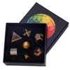 Nupuyai Tiger's Eye Crystal Stone Platonic Solids Sacred Geometry Set,
