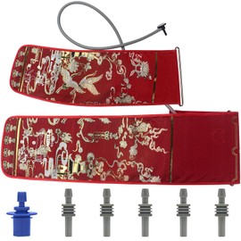 Blood Pressure Cuff *2, Extra Large for Big Arms(40-66cm)&Small Blood Pressure Cuff for Pediatric/Kids(15-24cm) - 6 Different Blood Pressure Connectors are Compatible with Most Bp Monitors(Red)