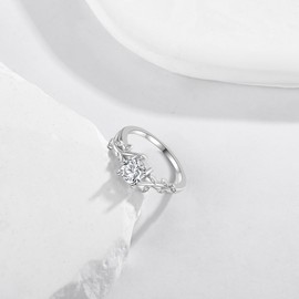 DAYLINLOVE Moissanite Wedding Engagement Ring for Women 1CT D Color VVS1 Clarity 925 Sterling Silver Ideal Jewellery Gift For Women (7)