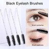 SHUBEIEUMI 50 Pcs Disposable Eyelash Brushes, Disposable Mascara Wands, Eyelash