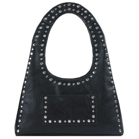 Molodo PU Leather Hobo Bag for Women Vintage Studded Tote Bag Handbag Trendy Shoulder Bag Punk Streetwear Handbag Purse