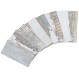 Yipscazo Peel and Stick backsplash 3 x 6 Inches 3D PVC Composite Wall Tile Stick on Backsplash Tile for Kitchen Bathroom, Laundry Room, Fireplace(White Wood, 160 Pieces)