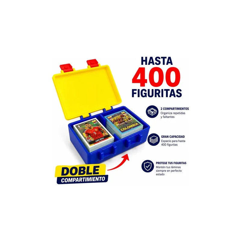 Caja Doble Organizadora 400 Laminas Panini Mundial 2026 Fifa