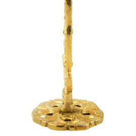 High Polished Brass Ornate Wall Mount Bracket Hook for Orthodox Church Oil Lamp or Home Use, 8 Inch