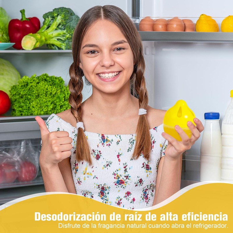 Desodorizante para Nevera 4 Unidades Sabor Limón Eliminador de Olores