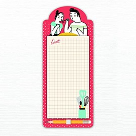 Imagicom 60 Pages Notepad with Magnetic Backplate 11 x 26 cm Cooking Theme with Pencil, No Reminders at Home and Office