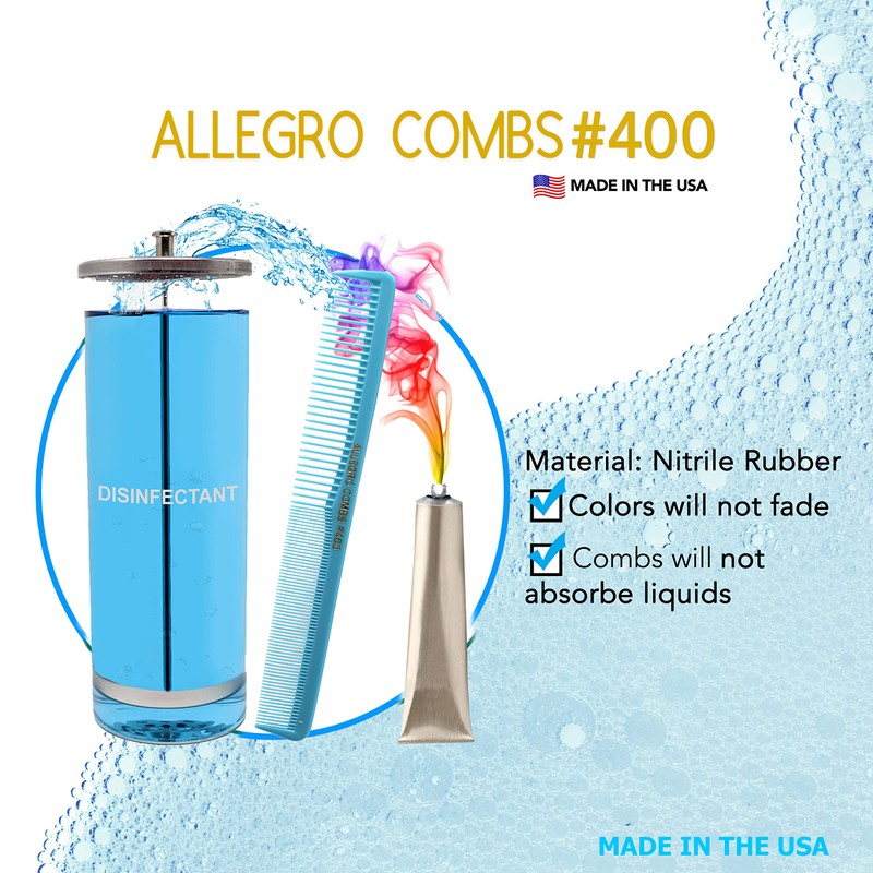 Allegro Combs #400 Barber Combs – 12 Pack Professional Hair