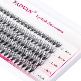 Lash Clusters 20 Roots Grafting Eyelash Clusters 0.07 D Curl 8/10/12/14/16mm Mix Length Individual Lashes Melt Flare DIY Eyelash Extension Lash Cluster Extensions (20 Roots-0.07-D, 8-16mm Mixed Tray)