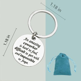 Retirement Gift Colleague Employee Appreciation Gifts for Coworker Leaving Gifts Thank You Keychain for Boss Women Men Farewell Goodbye Christmas An Amazing Coworker is Hard to Find