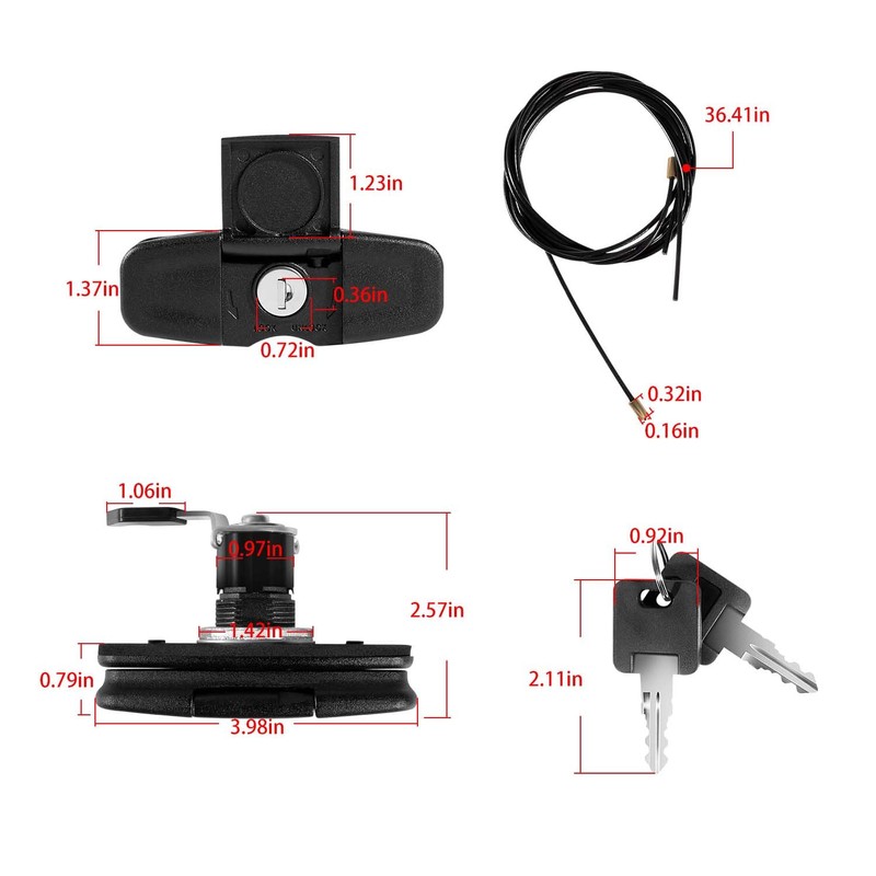LAIKOU 113436 Twist Handle Kit Replacement for Leer Truck Caps