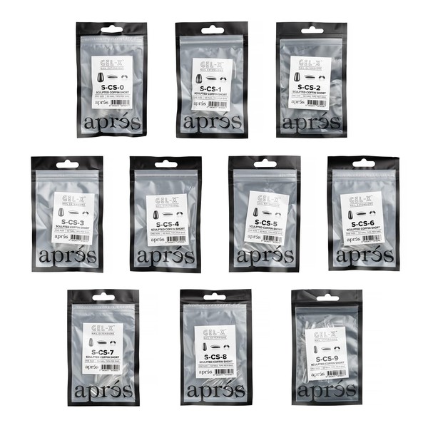 Apres Gel-X® Sculpted Coffin Short Assorted Bag | 500pc Gel-X