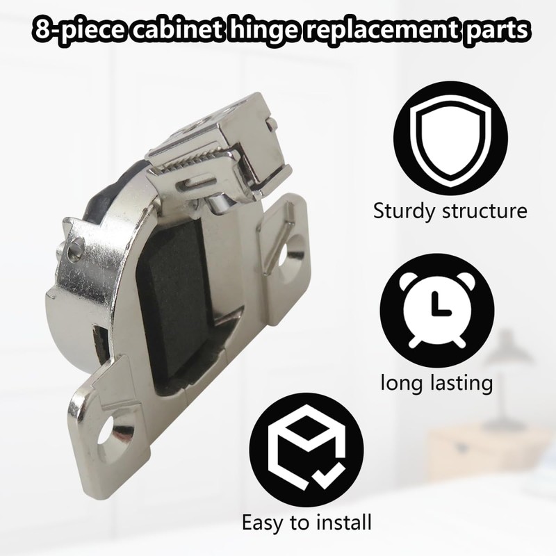 8-Pack Self Closing Hinges Compatible with for Blum 32.160-01.01, 30.460,