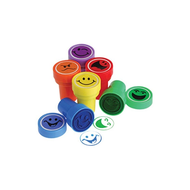 Happy Face Ink Stampers - 6 Pieces