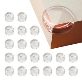 SensaBliss コーナークッション テーブルコーナーカバー コーナーガード テーブル角カバー 柔かい 家具の角を保護 赤ちゃん 子供 ケガ防止 保育園 安全対策 PVC 透明 円型 20個セット
